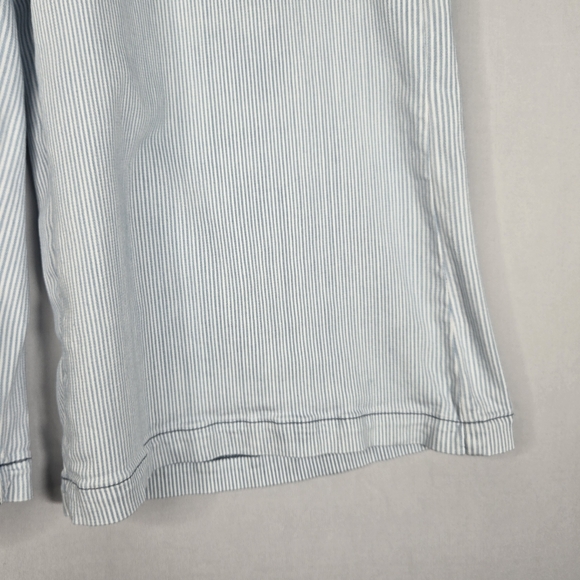 Lane Bryant Size 14 Wide Leg Crop Pinstripe Jean Culotte Capri High Rise 18" L - Picture 7 of 15